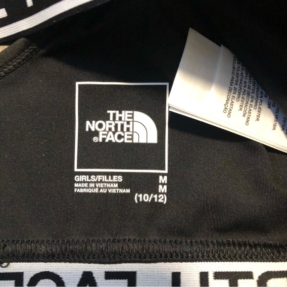 NWT. The North Face Girls Bralette Sports Bra. Black/White Sz Medium (10/12) - Picture 7 of 11